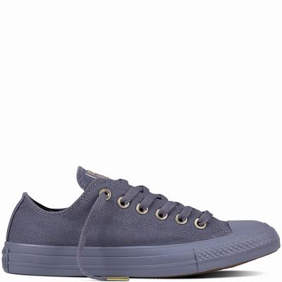 Converse Chuck Taylor All Star Mono Glam Low Tops Womens - Light Dark Grey/Gold Shoes (461JKLAW)